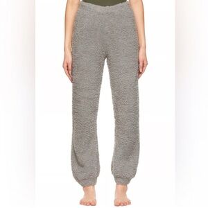 SKIMS Teddy Cozy Knit Jogger Gray Fleece Lounge Pants Sz S Cozy Athleisure